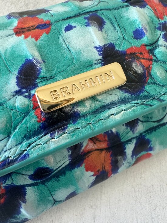 Brahmin Elora Frisky Blue Melbourne Leather Croc-Embossed EyeGlass Case Holder main image 4